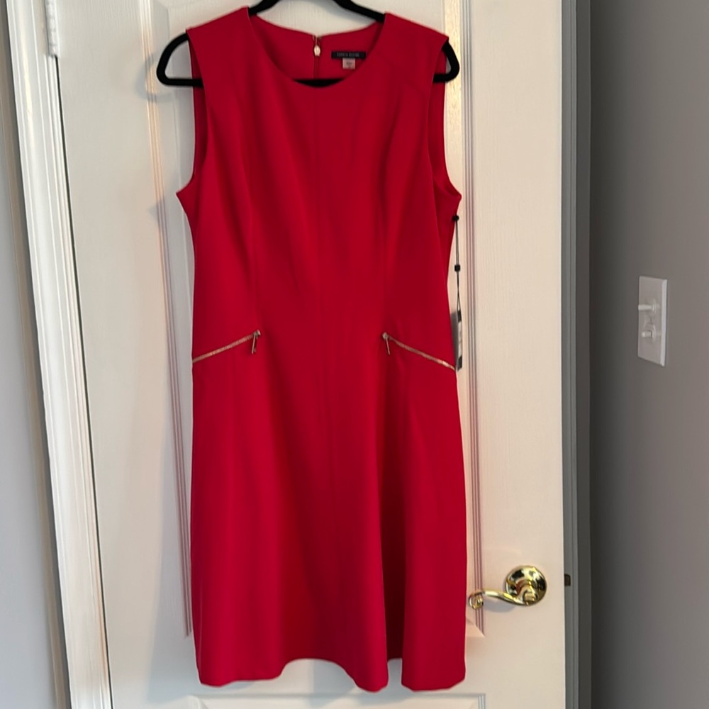 Tommy Hilfiger Red Sleeveless Dress, Size 12